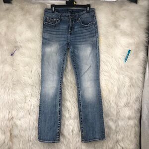 Vintage Heavy Blinged Vigoss Jeans, Slim Boot, Heritage Fit, Distressed SZ 8